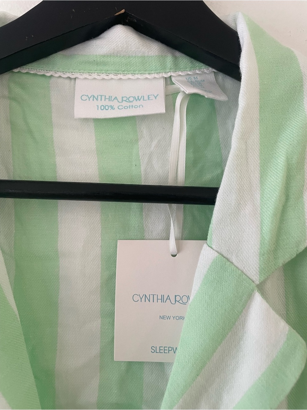 Cynthia Rowley 100% Cotton Vertical Stripe Pajama Set Size M - Picture 4 of 5
